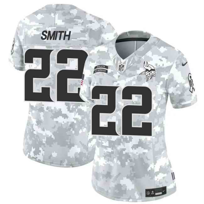 Women's Minnesota Vikings #22 Harrison Smith 2024 F.U.S.E Arctic Camo Salute to Service Limited Stitched Jersey(Run Small)