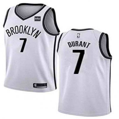 Men's Brooklyn Nets #7 Kevin Durant  White Stitched NBA Jersey