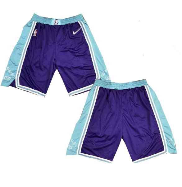 Men's Los Angeles Lakers Purple Shorts (Run Small)