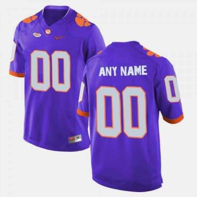 Men's Clemson Tigers ACTIVE PLAYER Custom Purple College Stitched Football Jersey