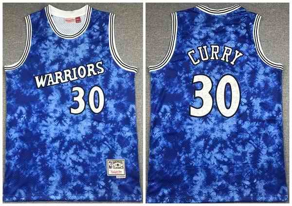 Men's Golden State Warriors #30 Stephen Curry Blue Classics Swingman Jersey