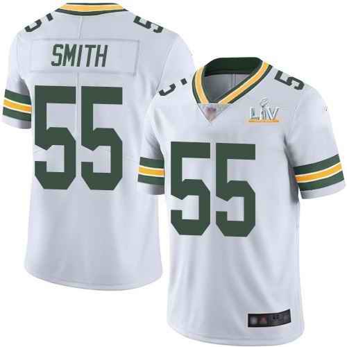 Men's Green Bay Packers #55 Za'Darius Smith White 2021 Super Bowl LV Stitched NFL Jersey