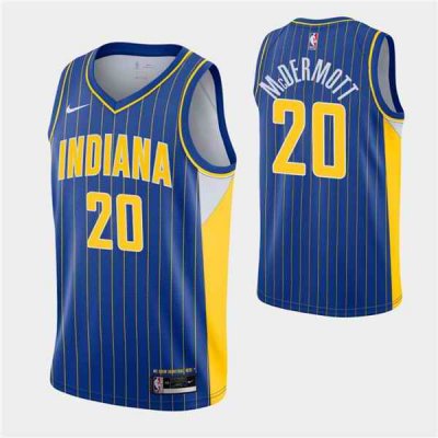 Men's Indiana Pacers #20 Doug McDermott 2020-21 Royal City Edition Swingman Stitched Jersey