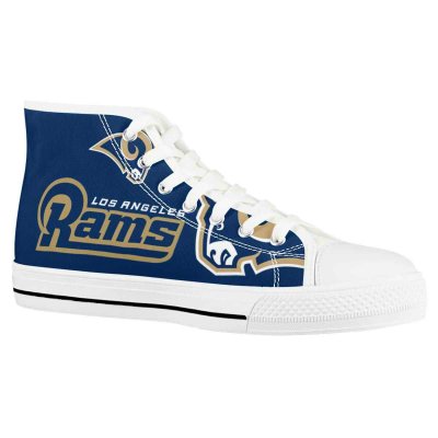 Women's Los Angeles Rams High Top Canvas Sneakers 003