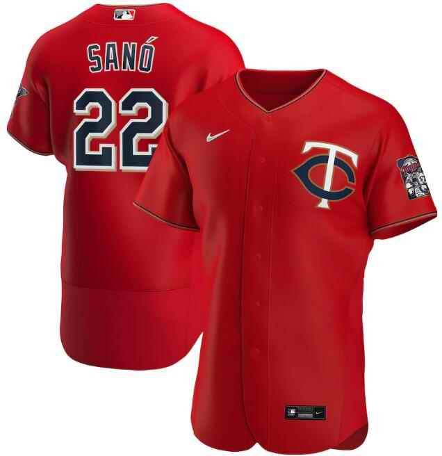 Men's Minnesota Twins #22 Miguel San' Red Flex Base Stitched MLB Jersey