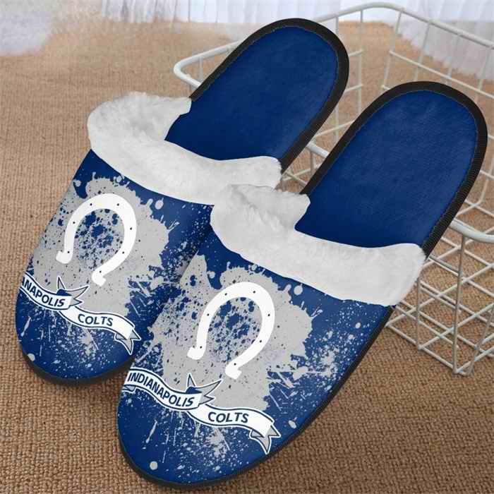 Men's Indianapolis Colts Team Logo Staycation Slippers/Shoes(Pls check description for details) 001