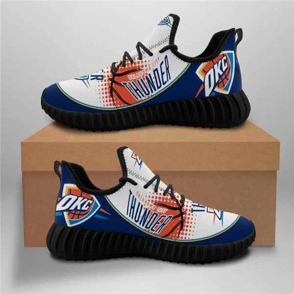 Men's Oklahoma City Thunder Mesh Knit Sneakers/Shoes 004