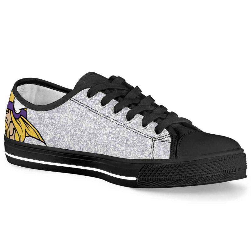 Women's Minnesota Vikings Low Top Canvas Sneakers 011