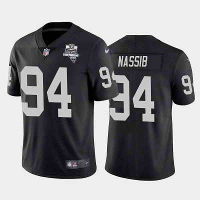 Men's Las Vegas Raiders #94 Carl Nassib Black 2020 Inaugural Season Vapor Limited Stitched Jersey