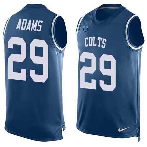 Nike Colts #29 Mike Adams Royal Blue Team Color Men's Stitched NFL Limited Tank Top Jersey