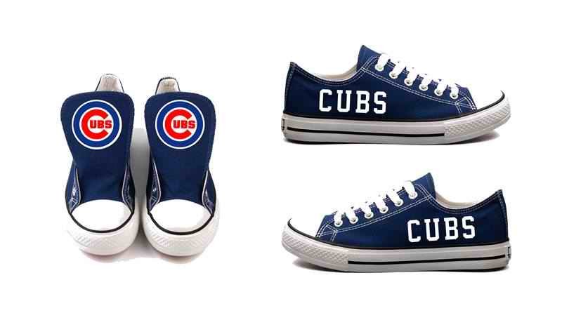 Women's Chicago Cubs Repeat Print Low Top Sneakers 004