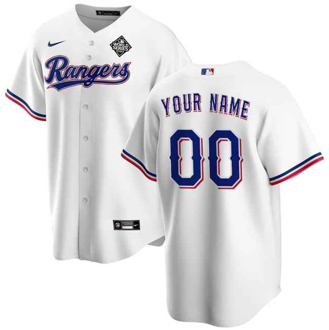 Men's Texas Rangers Active Player Custom White 2023 World Series Stitched Baseball  Jersey