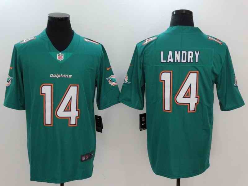 Men's Miami Dolphins #14 Jarvis Landry Green Vapor Untouchable Player Limited Jersey