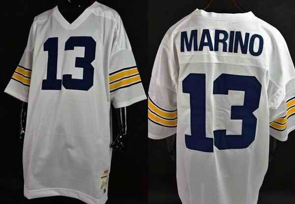 Men's Pittsburgh Panthers #13 Dan Marino White Stitched Jersey