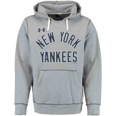 New York Yankees Under Armour Legacy Fleece Gray MLB Hoodie