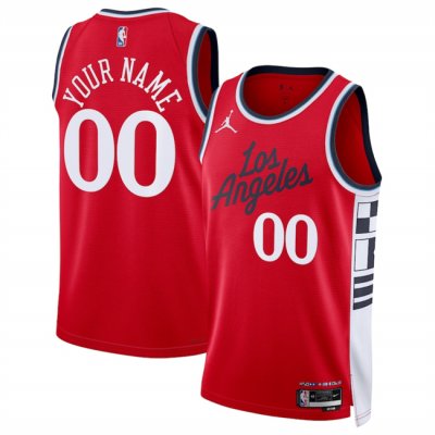 Men's Los Angeles Clippers Active Player Custom Red 2024/25 Statement Edition Stitched Jersey