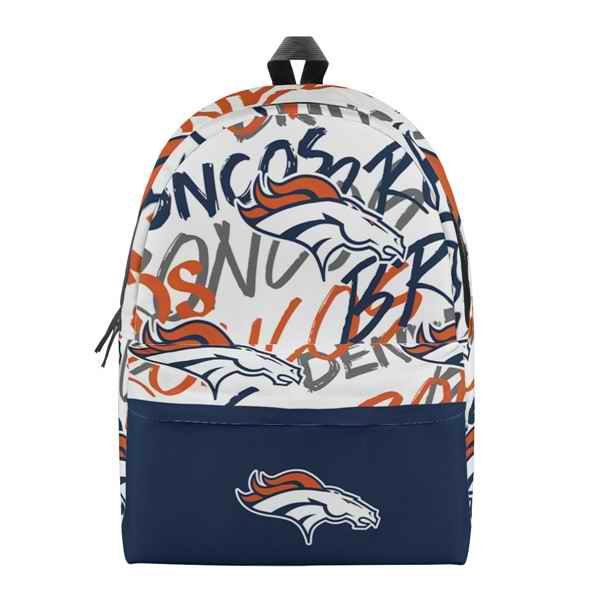 Denver Broncos All Over Print Polyester Backpack 001