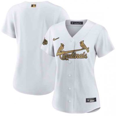 Women's St. Louis Cardinals Blank 2022 All-Star White Stitched Baseball Jersey(Run Small)