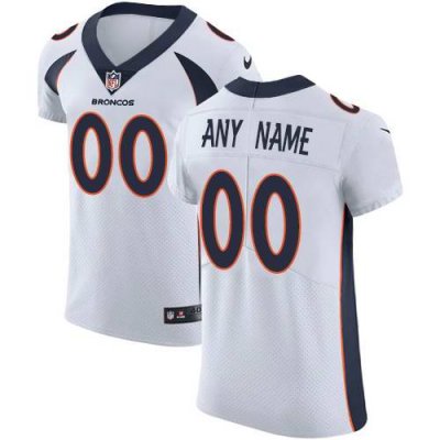 Men's Denver Broncos White Vapor Untouchable Custom Elite NFL Stitched Jersey