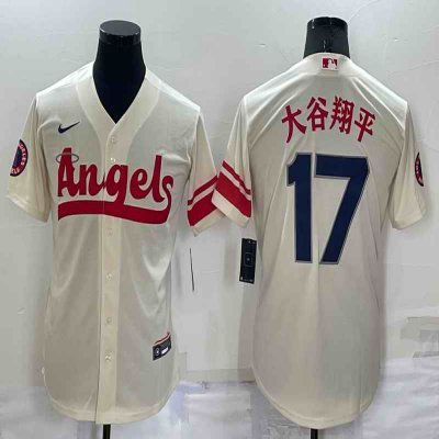 Men's Los Angeles Angels #17 ''?? 2022 Cream City Connect Cool Base Stitched Jersey