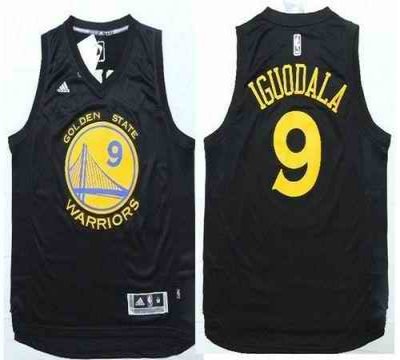 Warriors #9 Andre Iguodala Black Fashion Stitched NBA Jersey