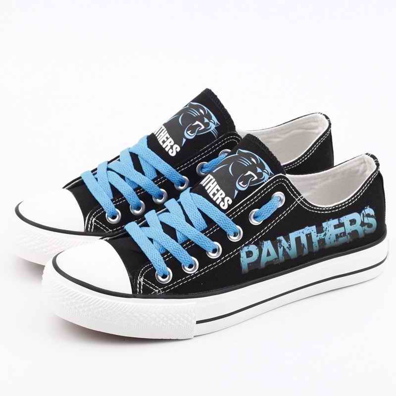 Women's NFL Carolina Panthers Repeat Print Low Top Sneakers 002