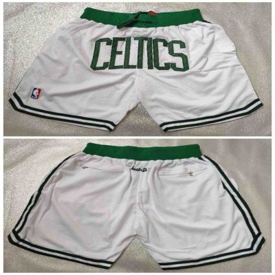 Men's Boston Celtics White Shorts (Run Small)