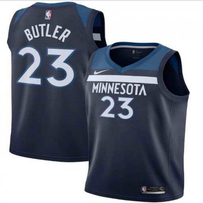 Men's Minnesota Timberwolves #23 Jimmy Butler Navy Icon Edition Stitched Jersey