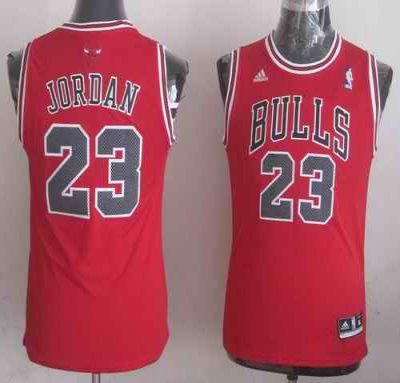 Bulls #23 Michael Jordan Stitched Red Youth NBA Jersey