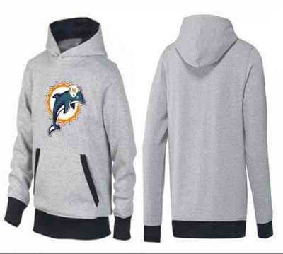 Miami Dolphins Logo Pullover Hoodie Grey & Black