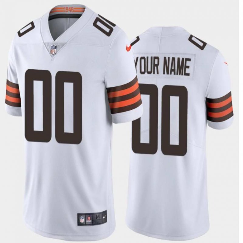 Men's Cleveland Browns Customized 2020 New White Vapor Untouchable NFL Stitched Limited Jersey