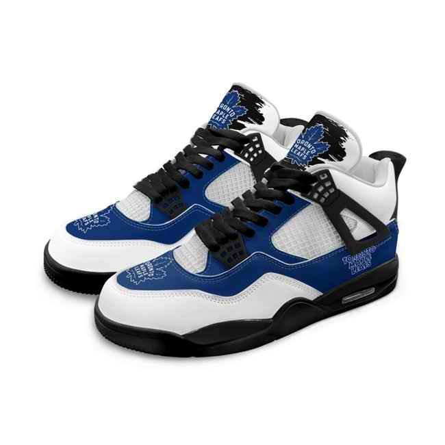 Men's Toronto Maple Leafs Running weapon Air Jordan 4 Shoes 001