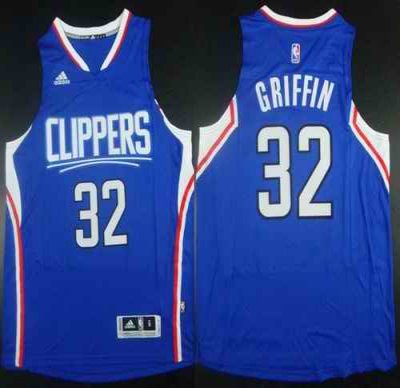 Clippers #32 Blake Griffin Stitched Blue NBA Jersey