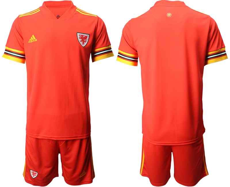 Men's Wales National Team Custom Red Home Soccer Jersey Suit