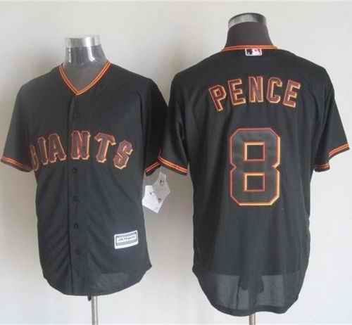 Giants #8 Hunter Pence Black New Cool Base Stitched MLB Jersey