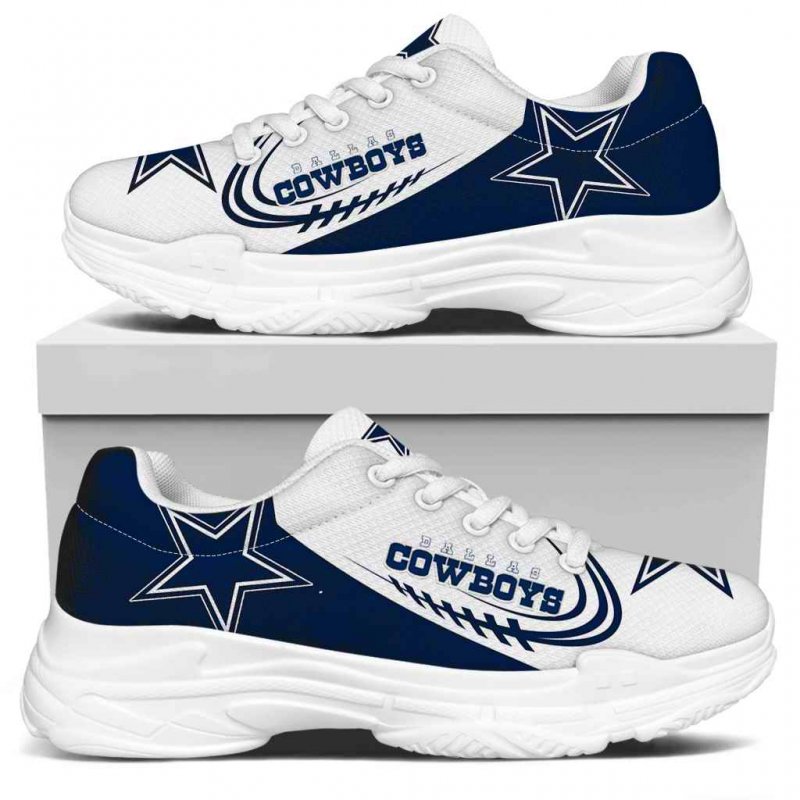 Women's Dallas Cowboys Edition Chunky Sneakers With Line 008