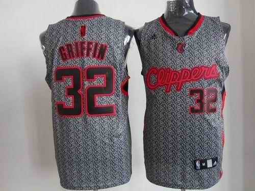 Clippers #32 Blake Griffin Grey Static Fashion Stitched NBA Jersey