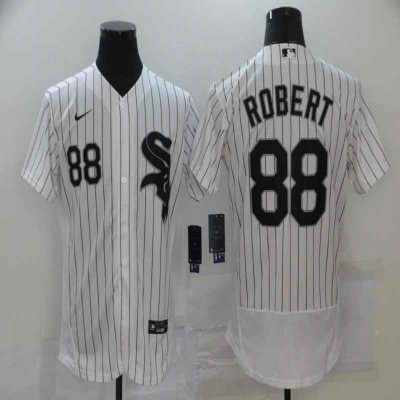 Men's Chicago White Sox #88 Luis Robert White Flex Base Stitched Jersey