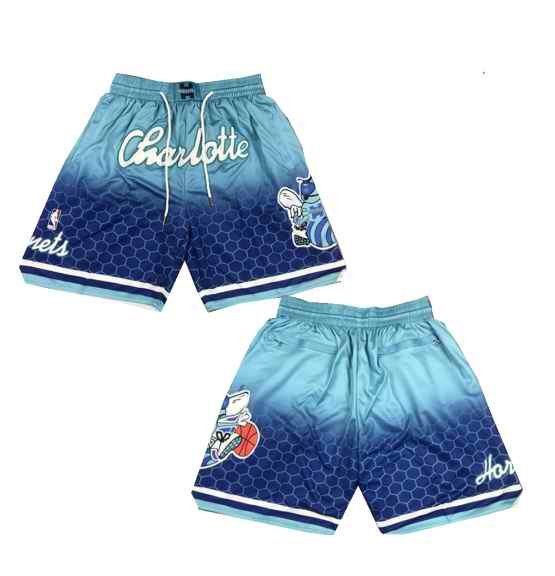 Men's Charlotte Hornets Blue Mitchell & Ness Shorts (Run Small)