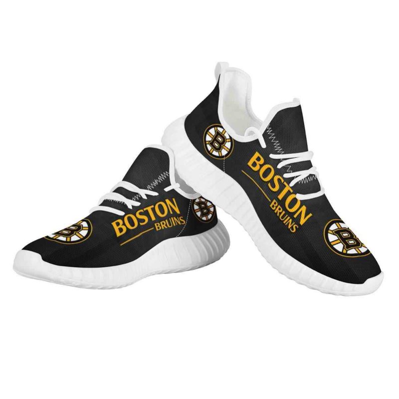 Men's NHL Boston Bruins Mesh Knit Sneakers/Shoes 004