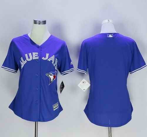 Blue Jays Blank Blue Women's Fashion Stitched MLB Jersey