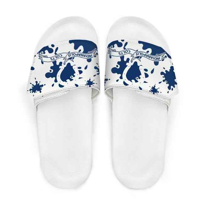 Women's Indianapolis Colts Beach Adjustable Slides Non-Slip Slippers/Sandals/Shoes 001