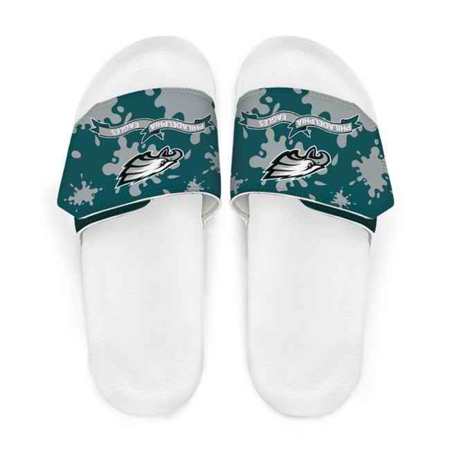 Women's Philadelphia Eagles Beach Adjustable Slides Non-Slip Slippers/Sandals/Shoes 004