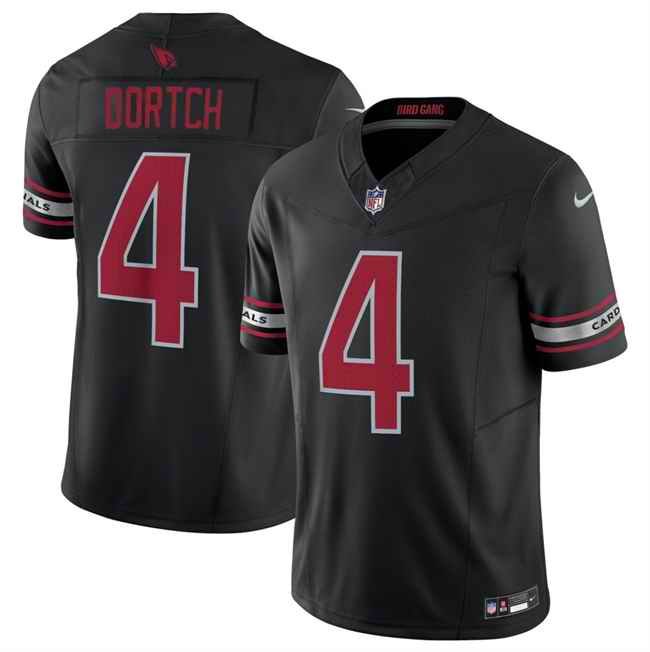 Men's Arizona Cardinals #4 Greg Dortch Black 2024 F.U.S.E. Vapor Untouchable Limited Stitched Football Jersey