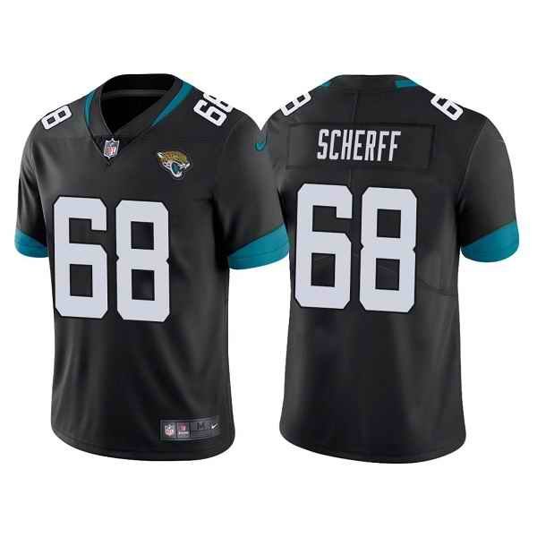 Men's Jacksonville Jaguars #68 Brandon Scherff Black Vapor Untouchable Limited Stitched Jersey