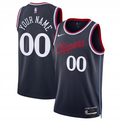 Men's Los Angeles Clippers Active Player Custom Navy 2024/25 Icon Edition Stitched Jersey