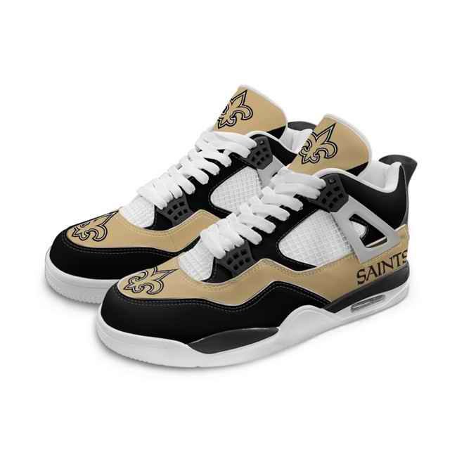 Women's New Orleans Saints Running weapon Air Jordan 4 Shoes 0002