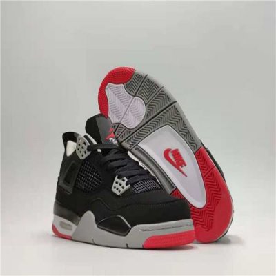 Men's Hot Sale Running weapon Air Jordan 4 Black Shoes 091