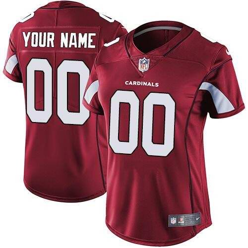 Women's Arizona Cardinals Customized Red Vapor Untouchable Stitched Limited Jersey(Run Small'