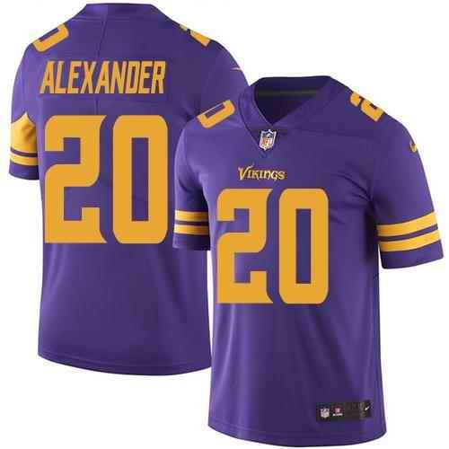 Nike Vikings #20 Mackensie Alexander Purple Men's Stitched NFL Limited Rush Jersey